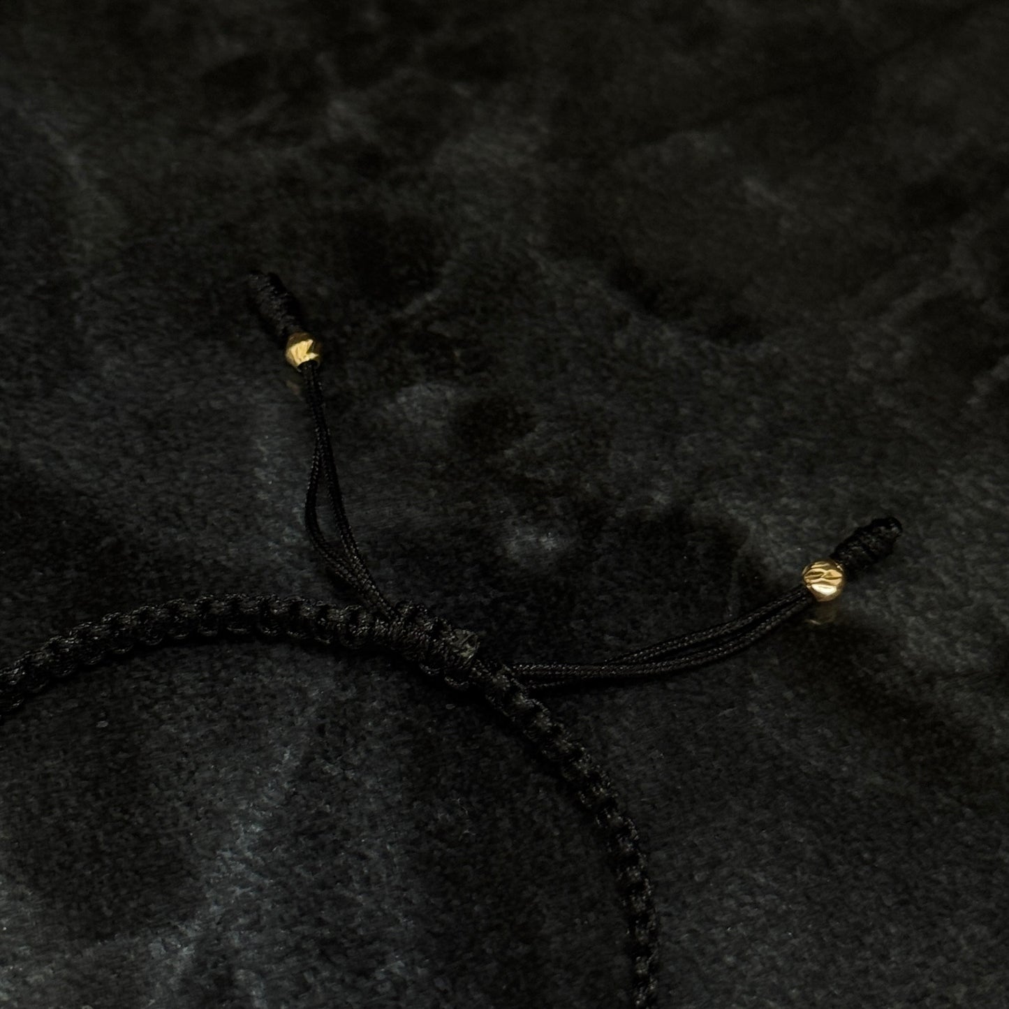 Woven Bracelet / 18K Gold Balls