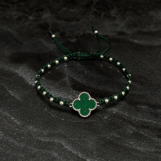 Lucky Clover Bracelet / Green / 925 Silver