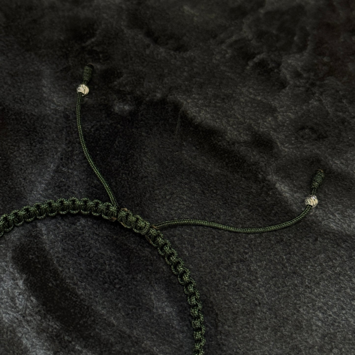 Woven Bracelet / Natural Stone / 925 Silver