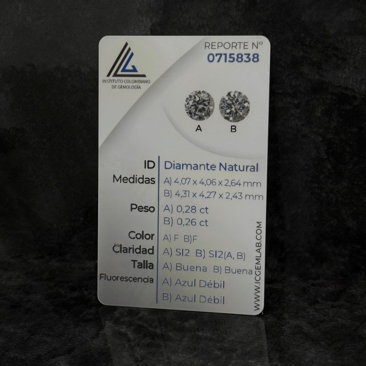 Topos de Lujo / Diamantes Blancos Certificados / Oro 18K