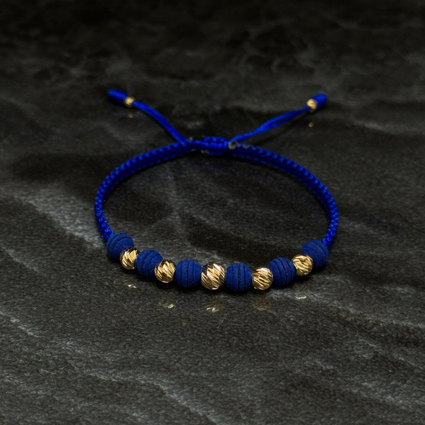 Woven Bracelet / 18K Gold Balls