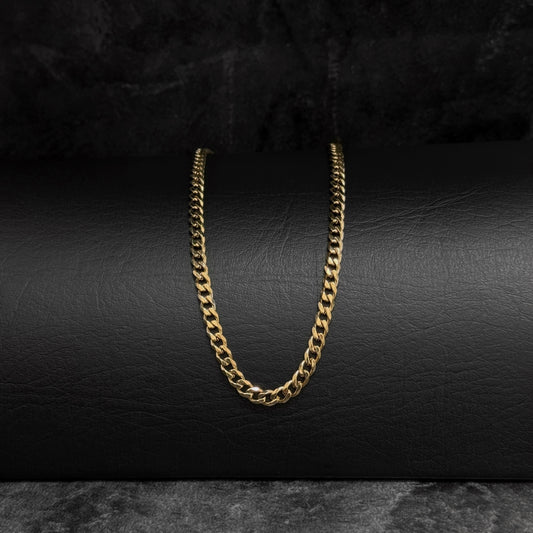 Cuban Chain 4mm x 60cm / 18K Gold
