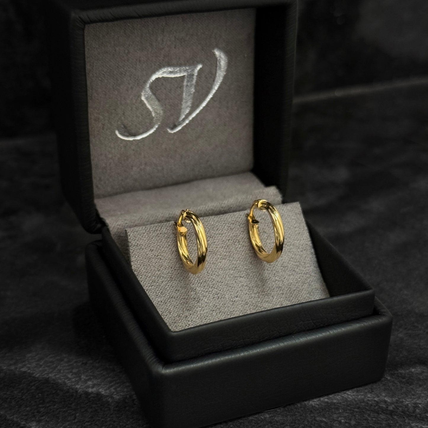Candongas de Lujo 14.5 mm x 2.3 mm / Oro 18K