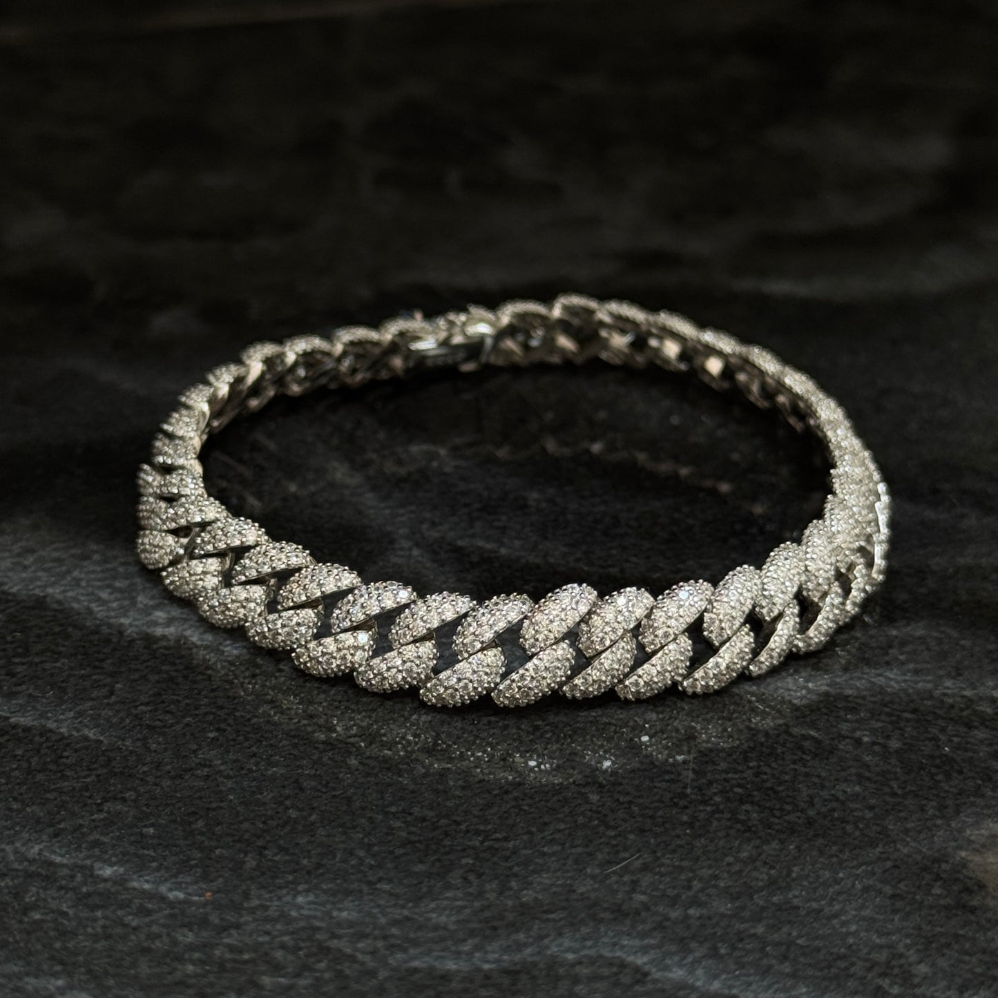 Exclusive Cuban Bracelet / Zircons / 925 Silver