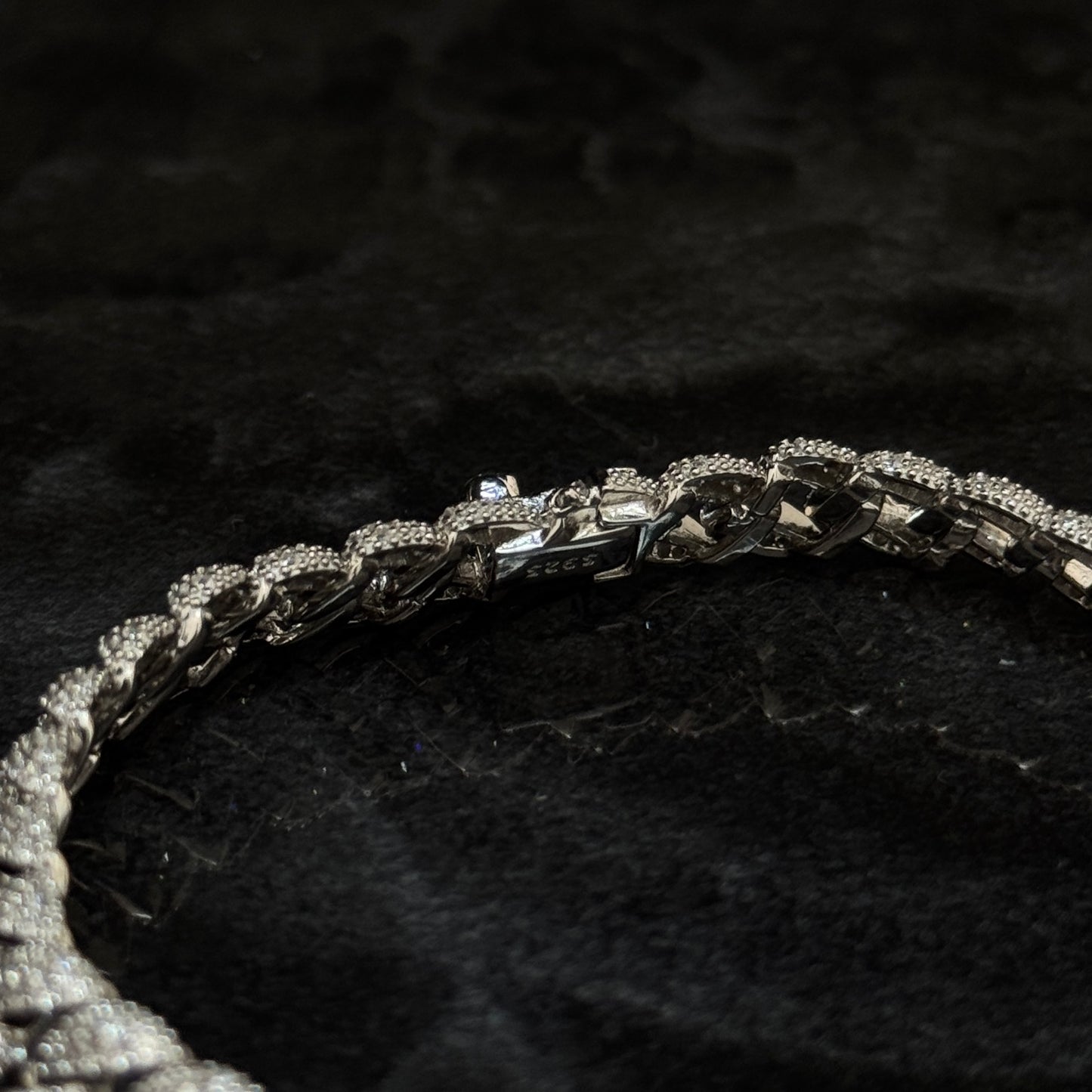 Exclusive Cuban Bracelet / Zircons / 925 Silver