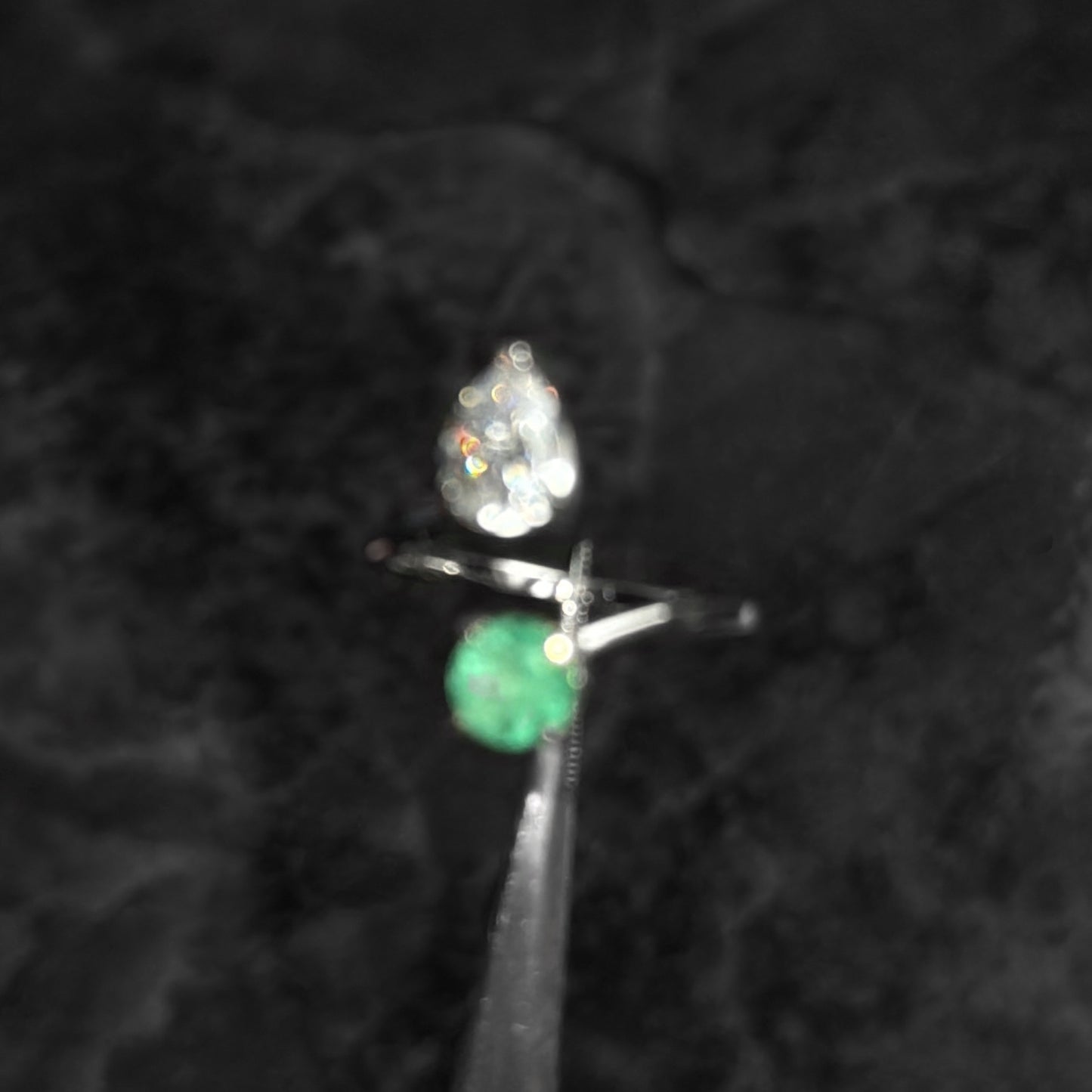 Anillo de Lujo Ajustable / Esmeralda Colombiana / Plata 925