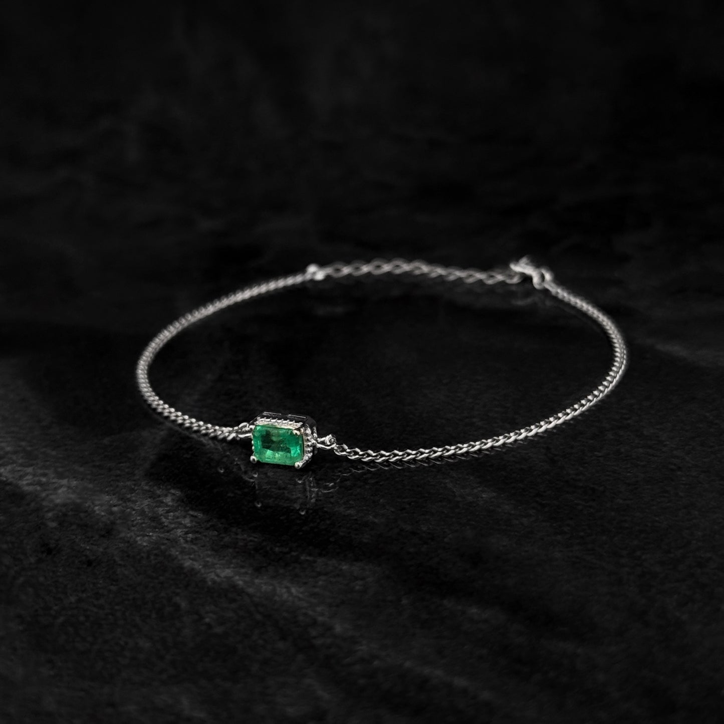 Pulsera Exclusiva / Esmeralda Colombiana / Plata 925