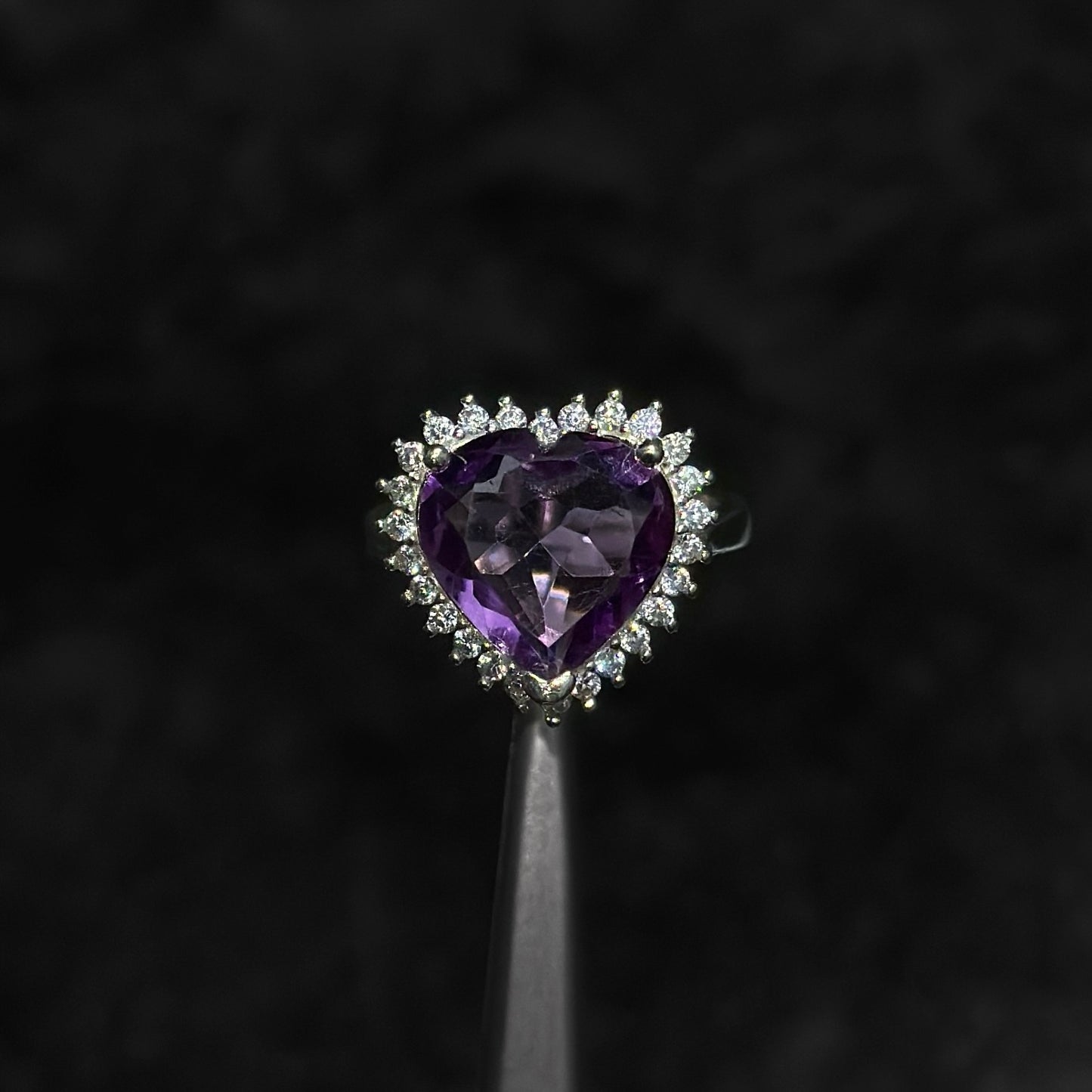 Anillo de Lujo #6 / Amatista Natural / Plata 925