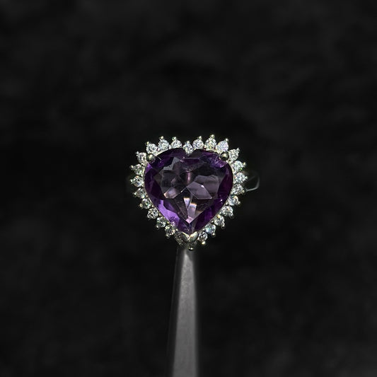 Anillo de Lujo #6 / Amatista Natural / Plata 925