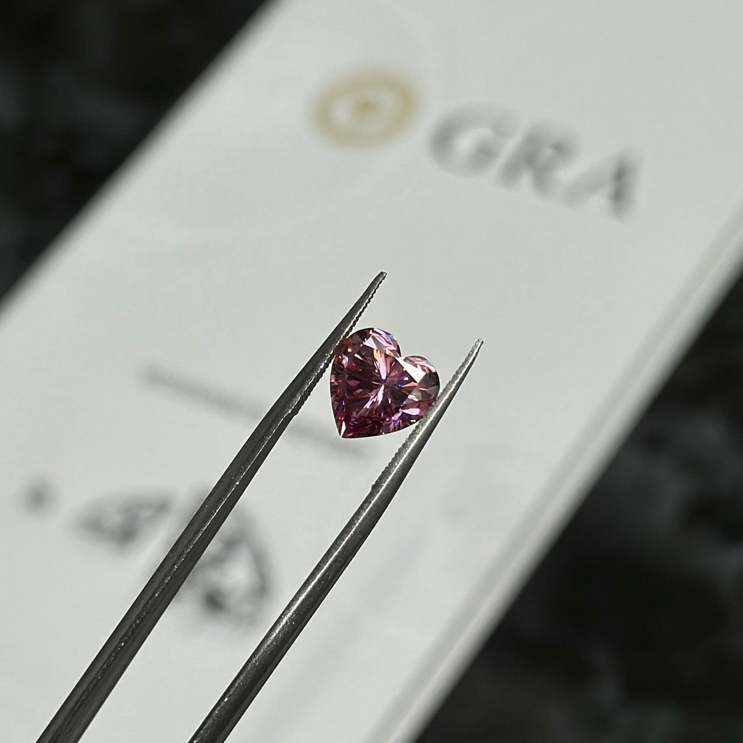 Moissanita Lab / Corazón Pink / 8mm x 8mm / 2cts