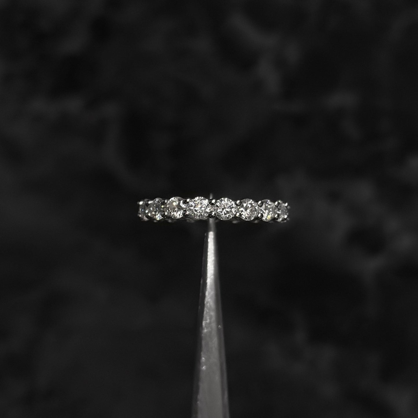 Anillo Sin Fin / Round Cut / Moissanitas Lab / Plata 925