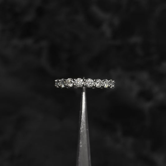 Anillo Sin Fin / Round Cut / Moissanitas Lab / Plata 925