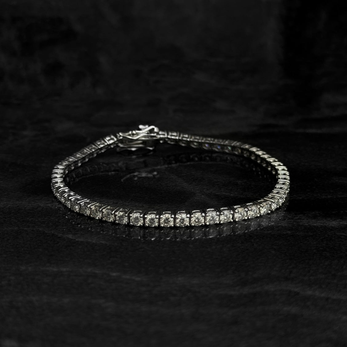 3mm Tennis Bracelet / Moissanites / 925 Silver