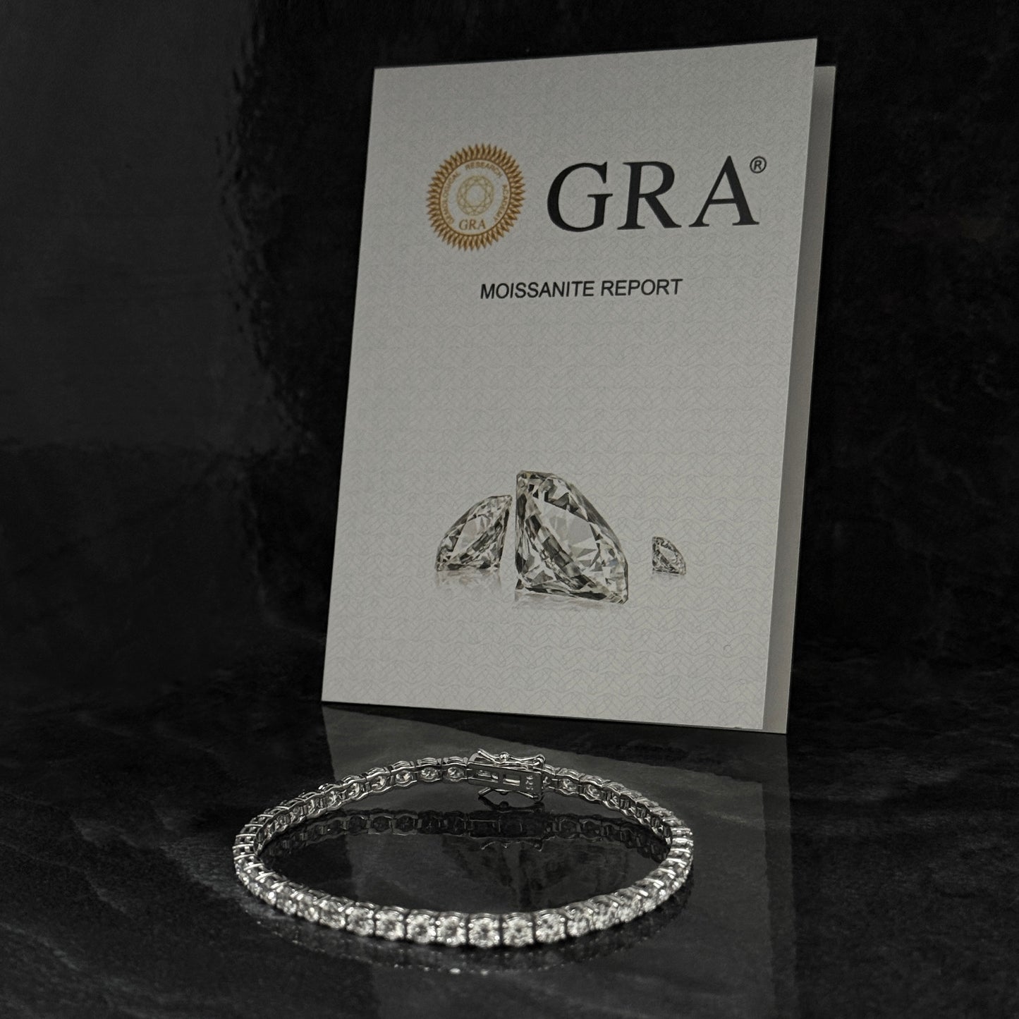 Pulsera Tenis 4mm / Moissanitas / Plata 925