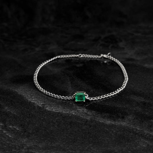 Pulsera Exclusiva / Esmeralda Colombiana / Plata 925