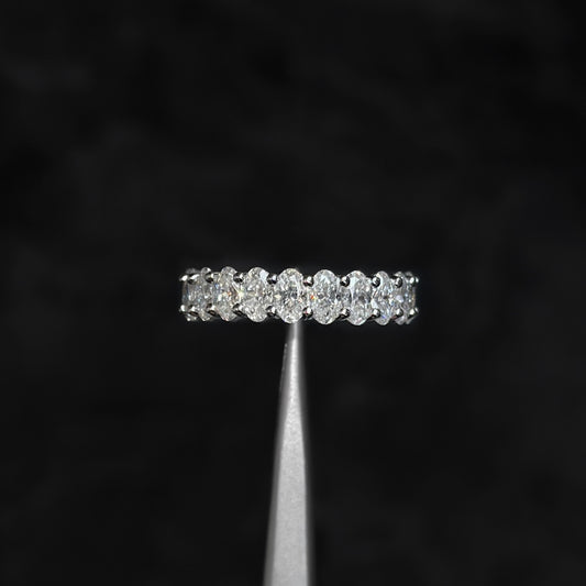 Anillo Sin Fin / Oval Cut / Moissanitas / Bajo Fabricación / Plata 925