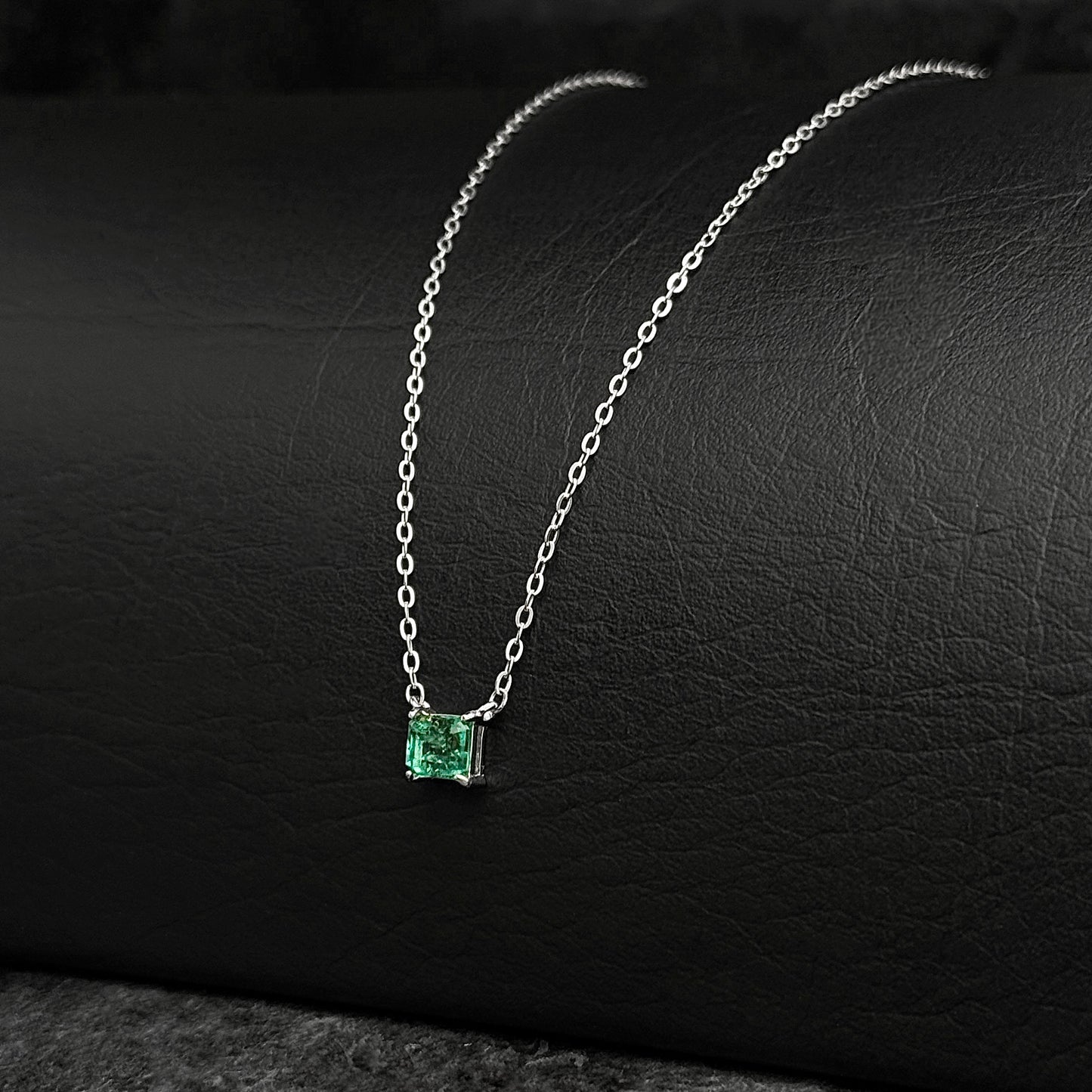 Set Cadena Dije / Esmeralda Colombiana / Plata 925