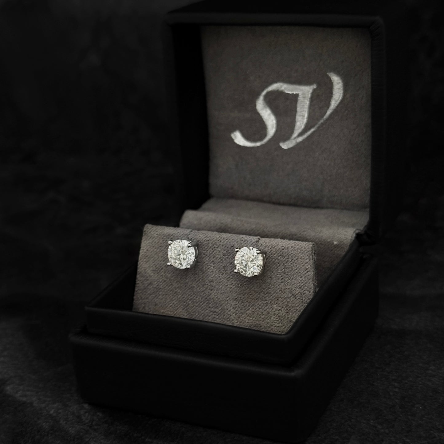 Exclusive Polka Dots / Lab Moissanites / 925 Silver