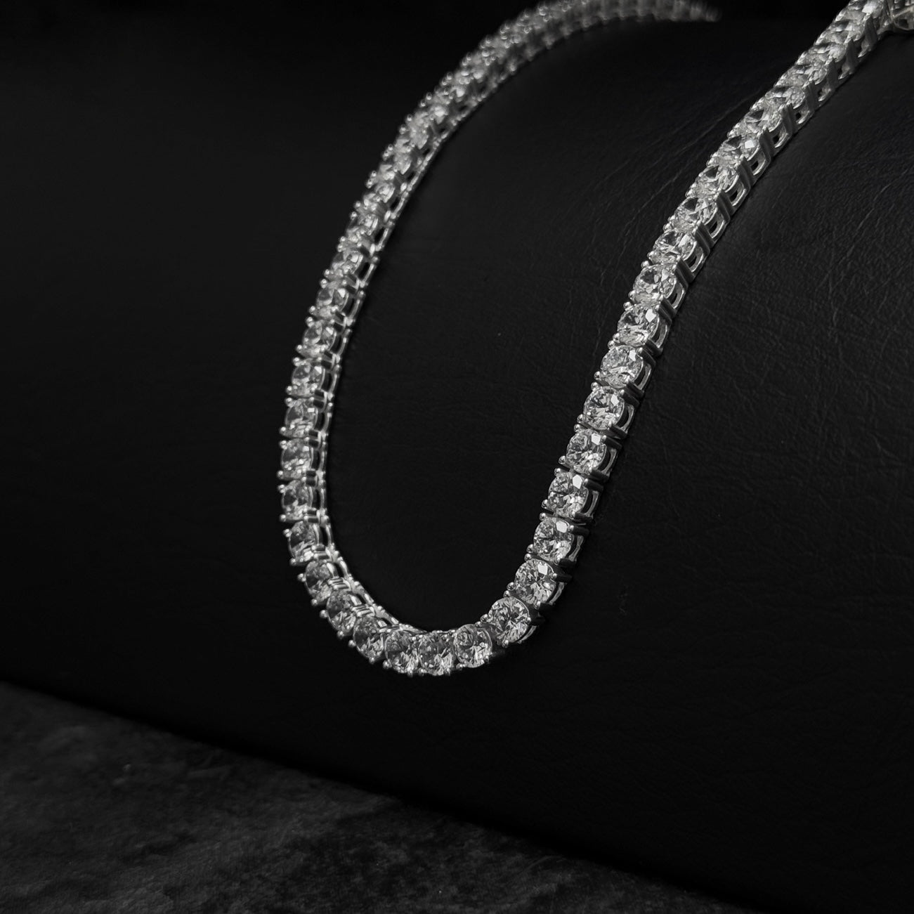 Tennis Chain 4mm / Lab Zircons / 925 Silver