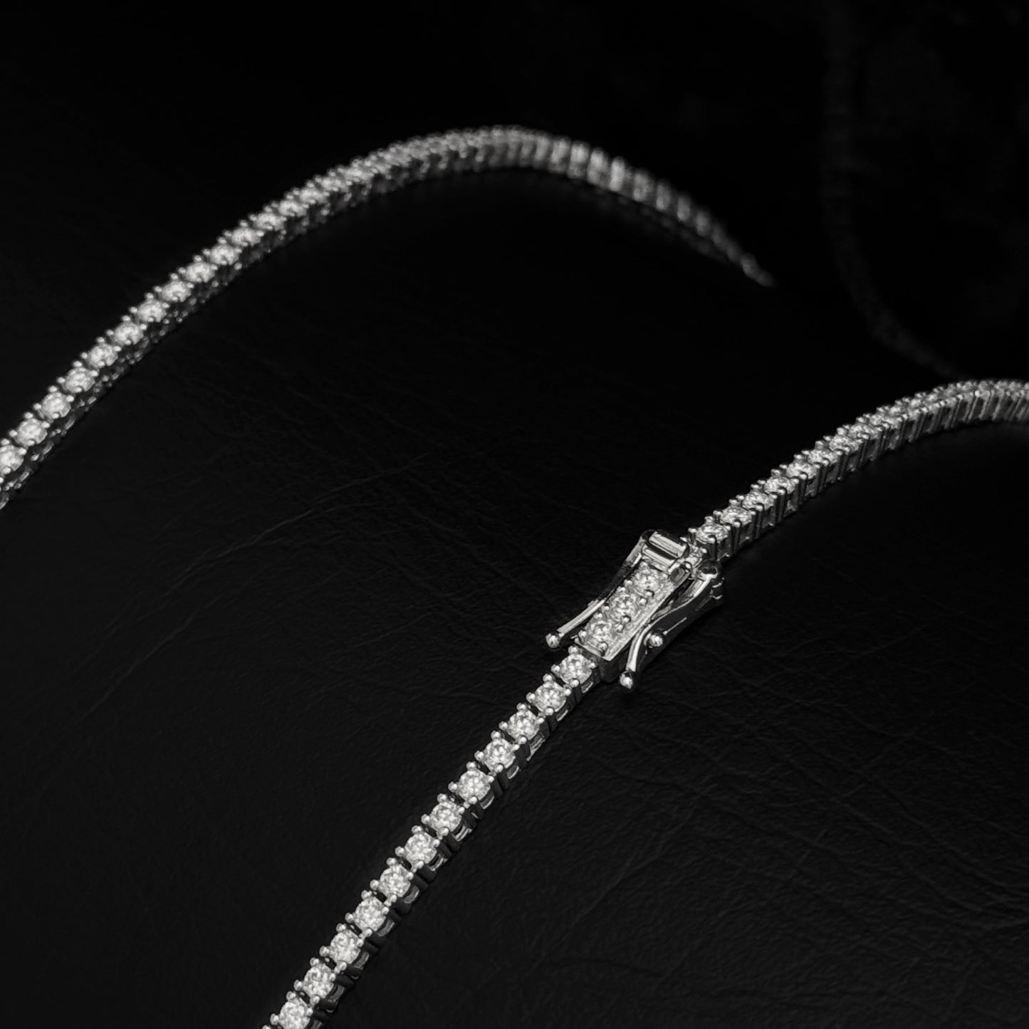 Cadena Tenis 2mm / Moissanitas / Plata 925