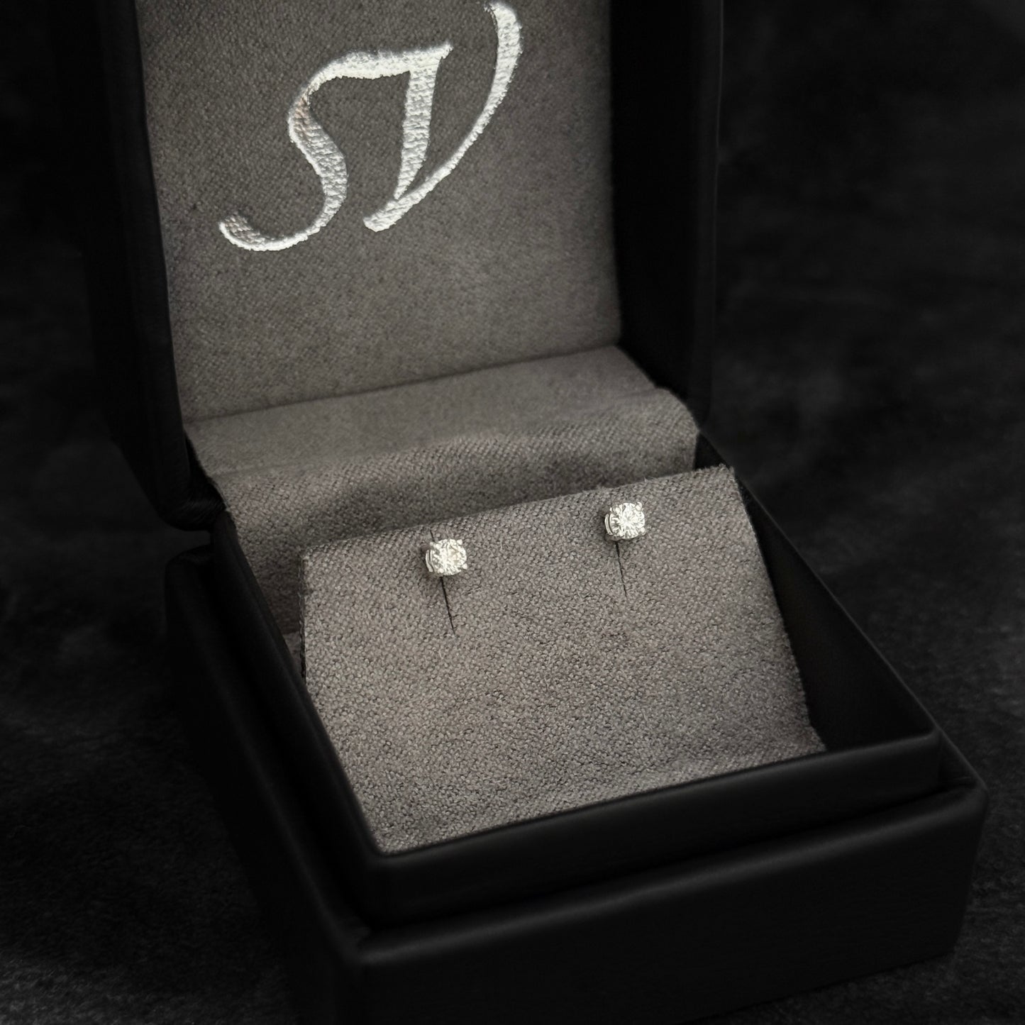 Exclusive Polka Dots / Lab Moissanites / 925 Silver