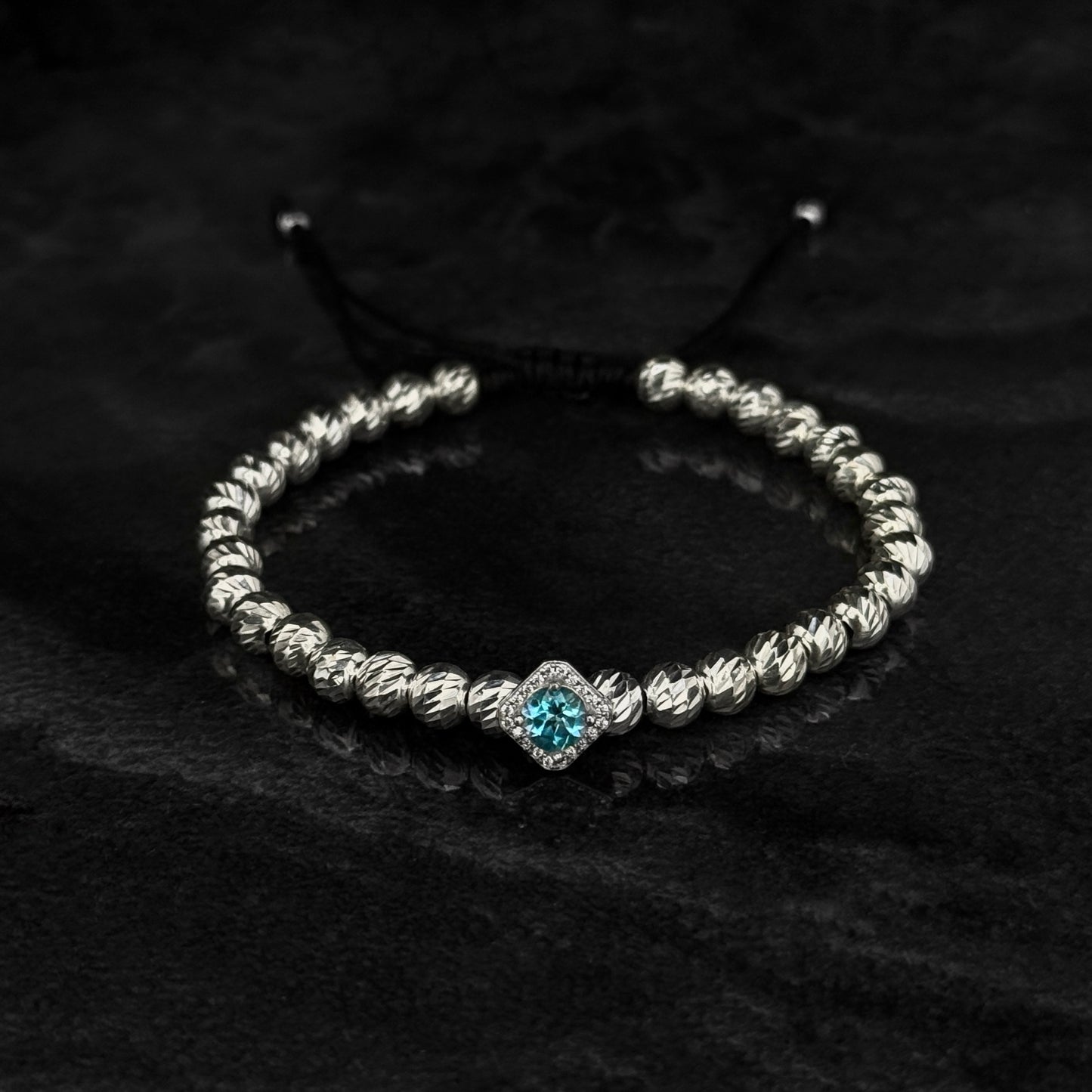 Pulsera Tejida / Topacio Natural / Plata 925