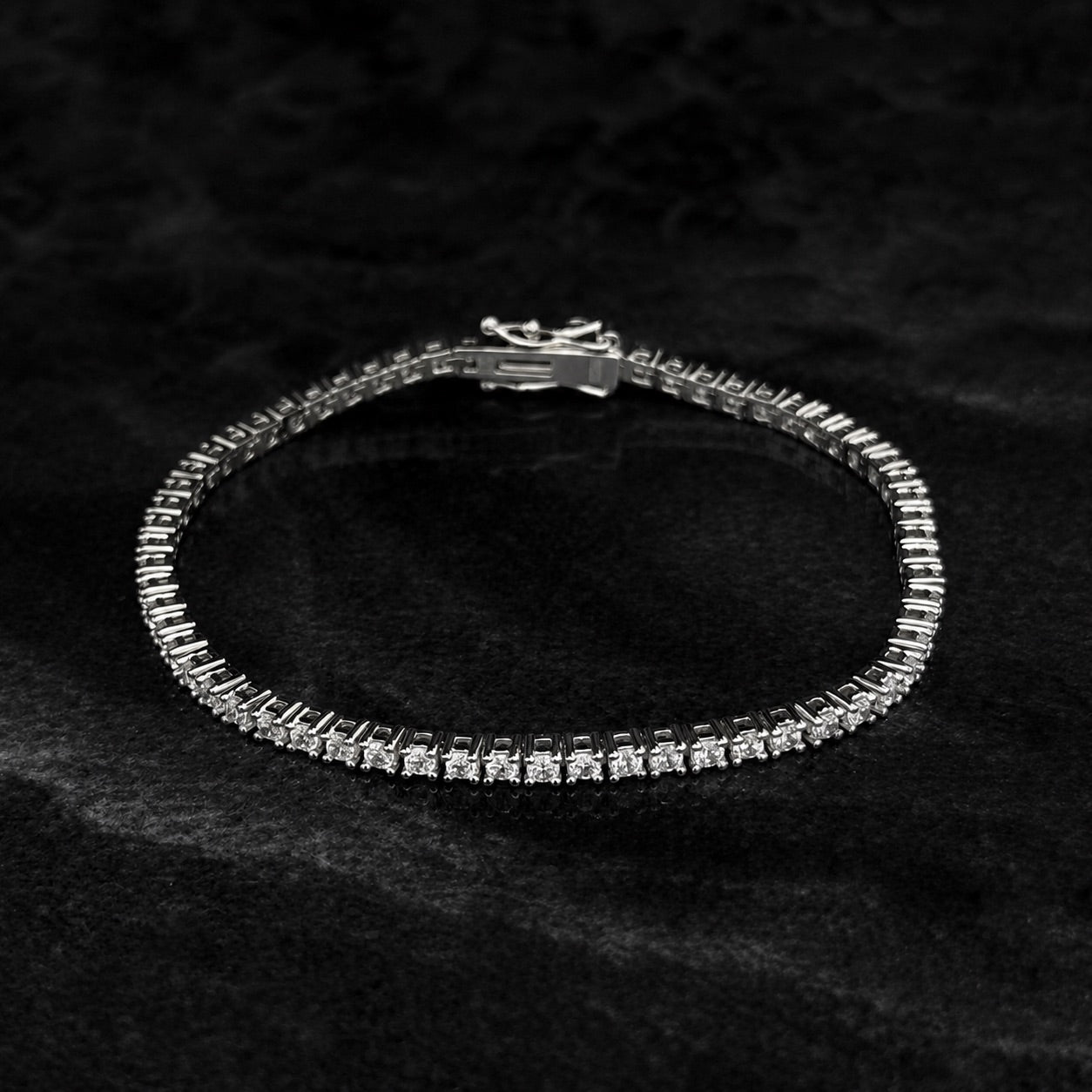 Pulsera Tenis 2mm / Full Moissanitas / Plata 925