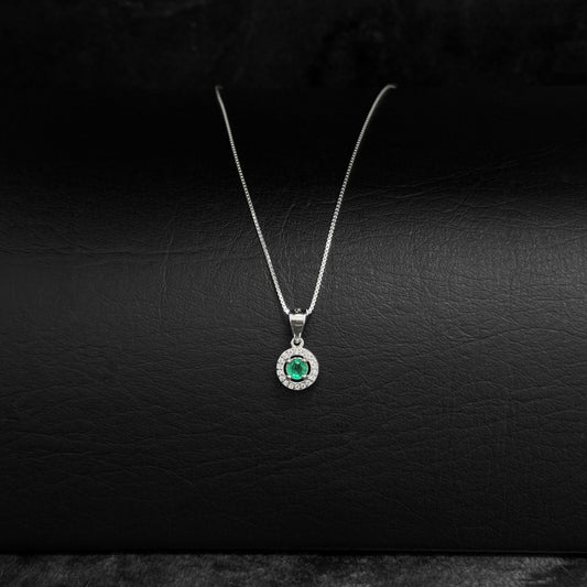 Cadena Veneciana / Dije Esmeralda / Plata 925
