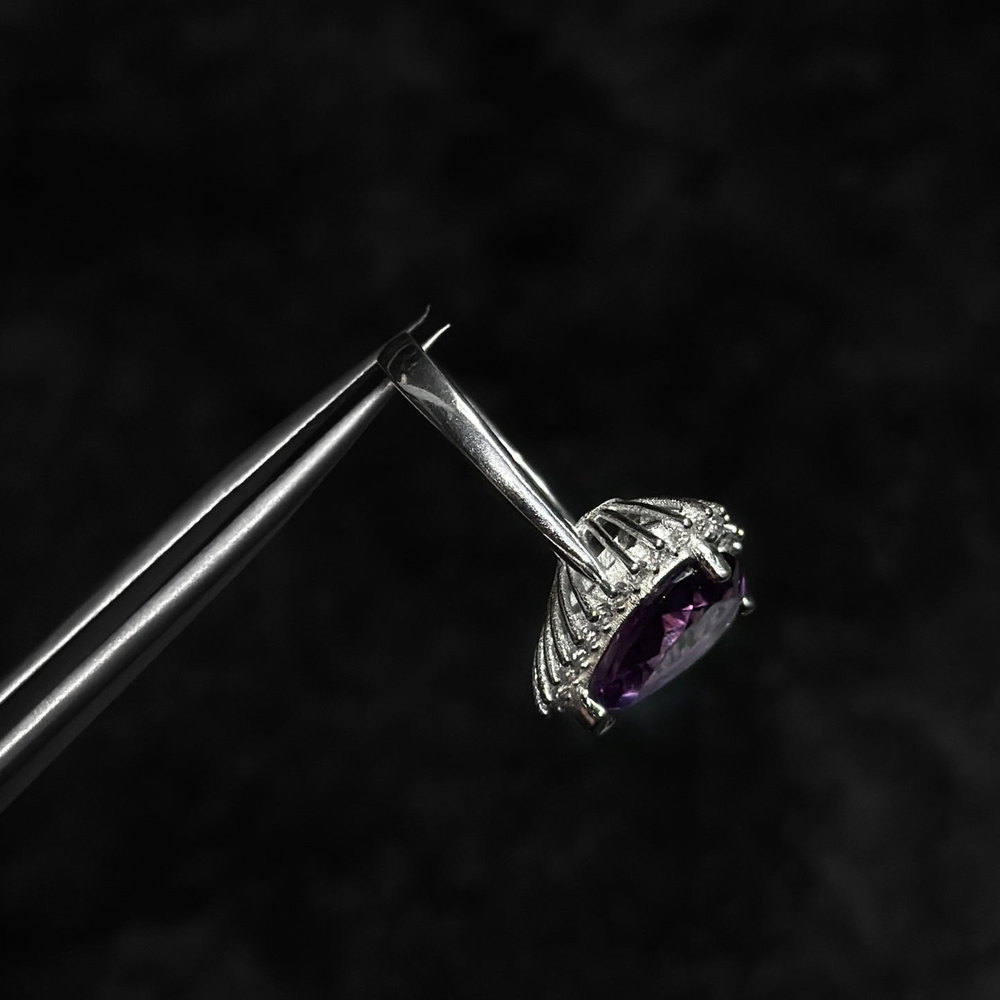 Anillo de Lujo #6 / Amatista Natural / Plata 925