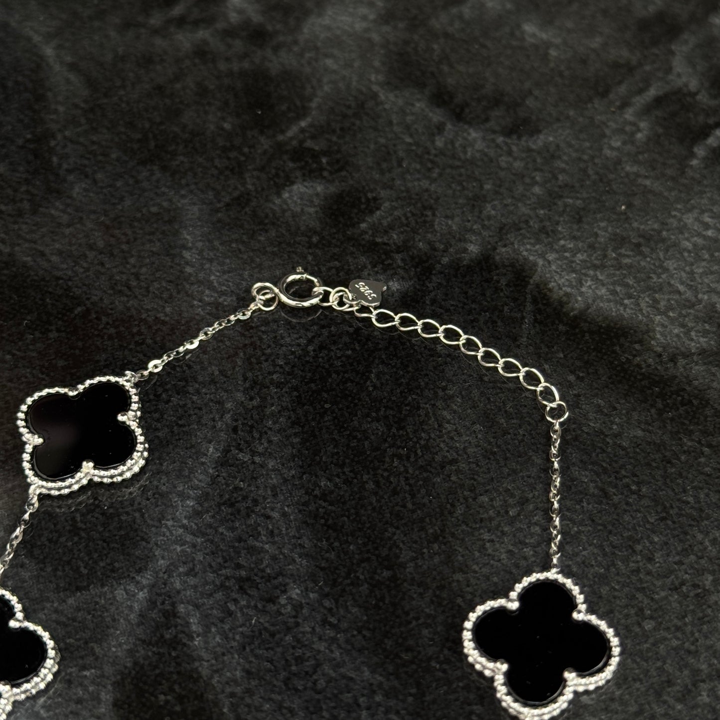 Pulso Lucky Clover / Black / Plata 925