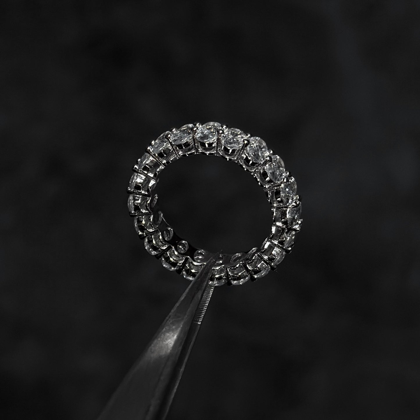 Anillo Sin Fin / Oval Cut / Moissanitas / Bajo Fabricación / Plata 925