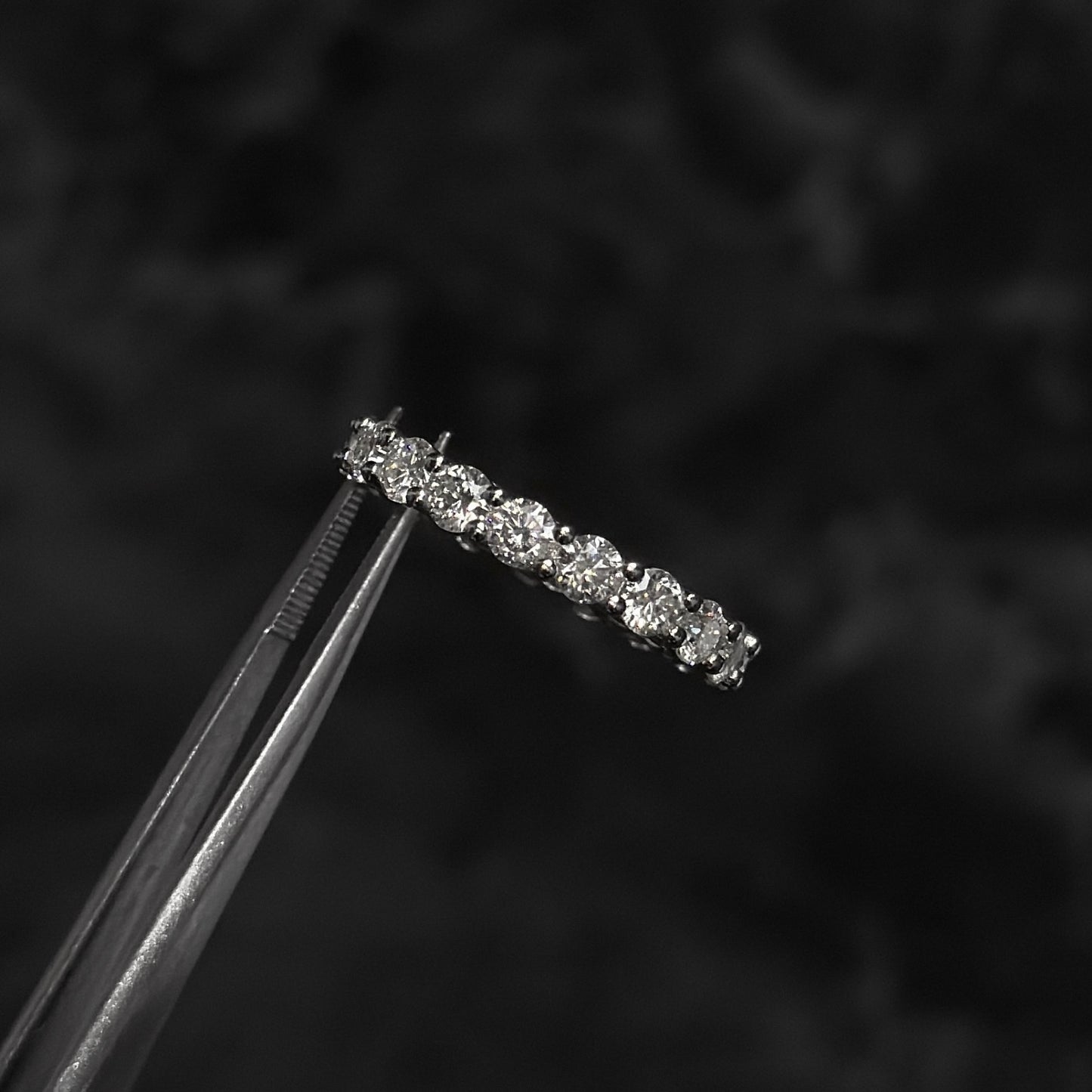 Anillo Sin Fin / Round Cut / Moissanitas Lab / Plata 925