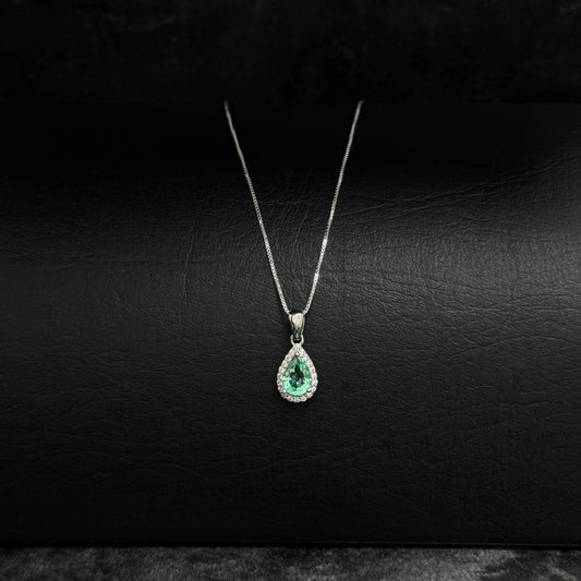 Cadena Veneciana / Dije Esmeralda / Plata 925