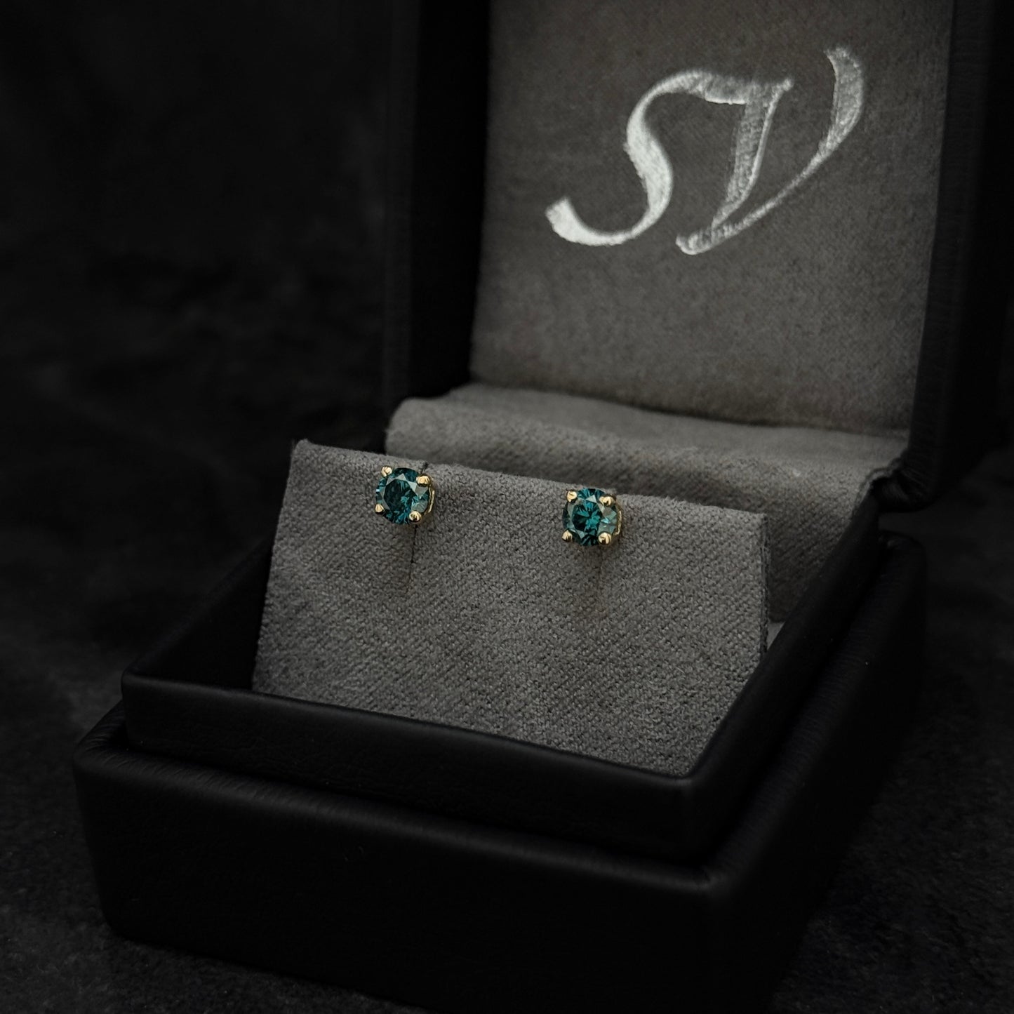 Topos de Lujo / Diamantes Azul Profundo Fancy Certificados / Oro 18K