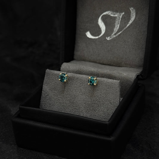 Topos de Lujo / Diamantes Azul Profundo Fancy Certificados / Oro 18K