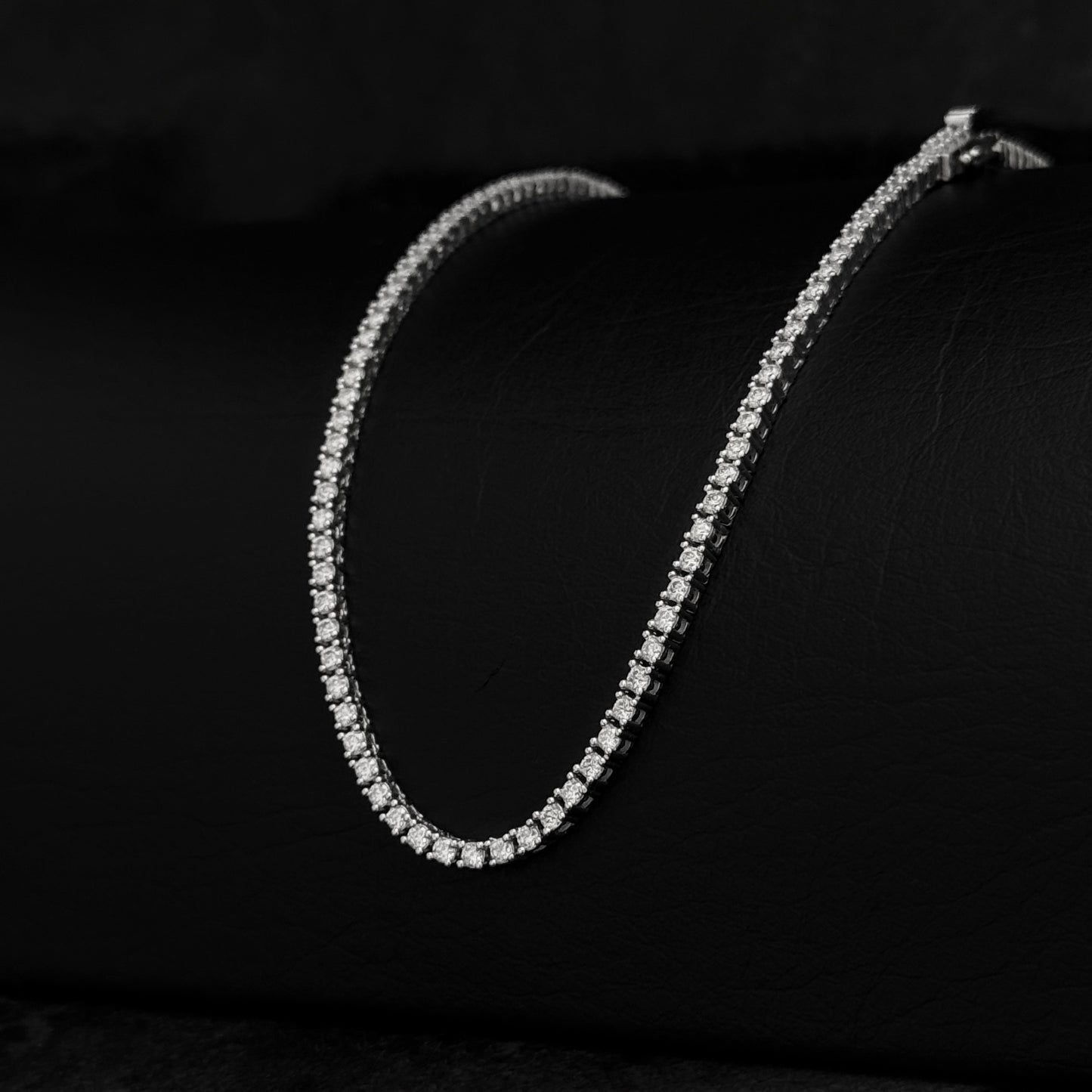 Cadena Tenis 2mm / Moissanitas / Plata 925