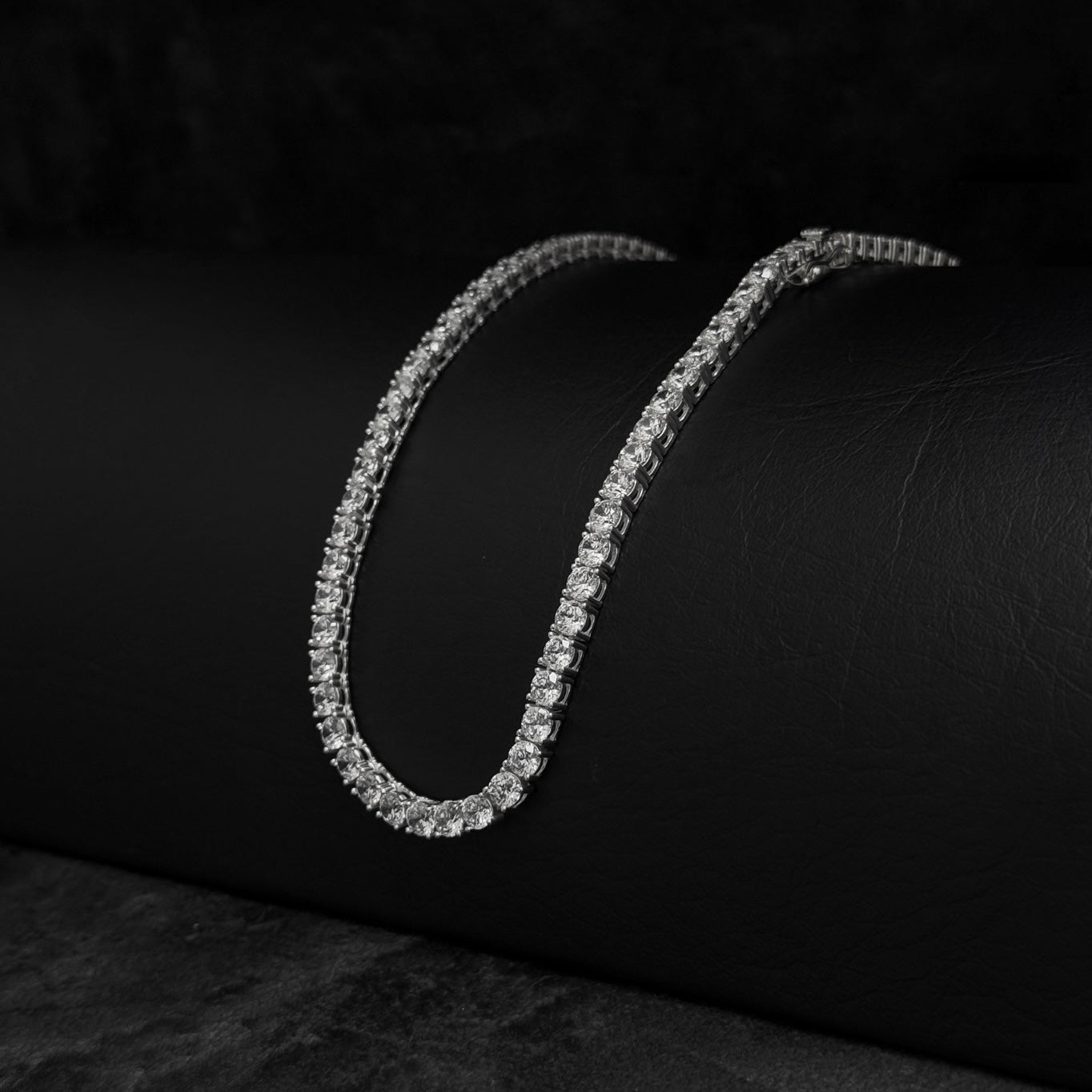 Tennis Chain 4mm / Lab Zircons / 925 Silver