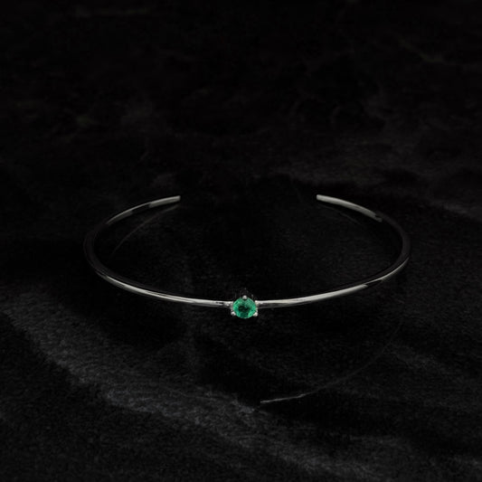 Brazalete Exclusivo / Esmeralda Colombiana / Plata 925