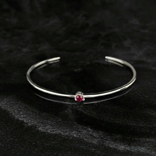 Brazalete Exclusivo / Rubí Natural / Plata 925