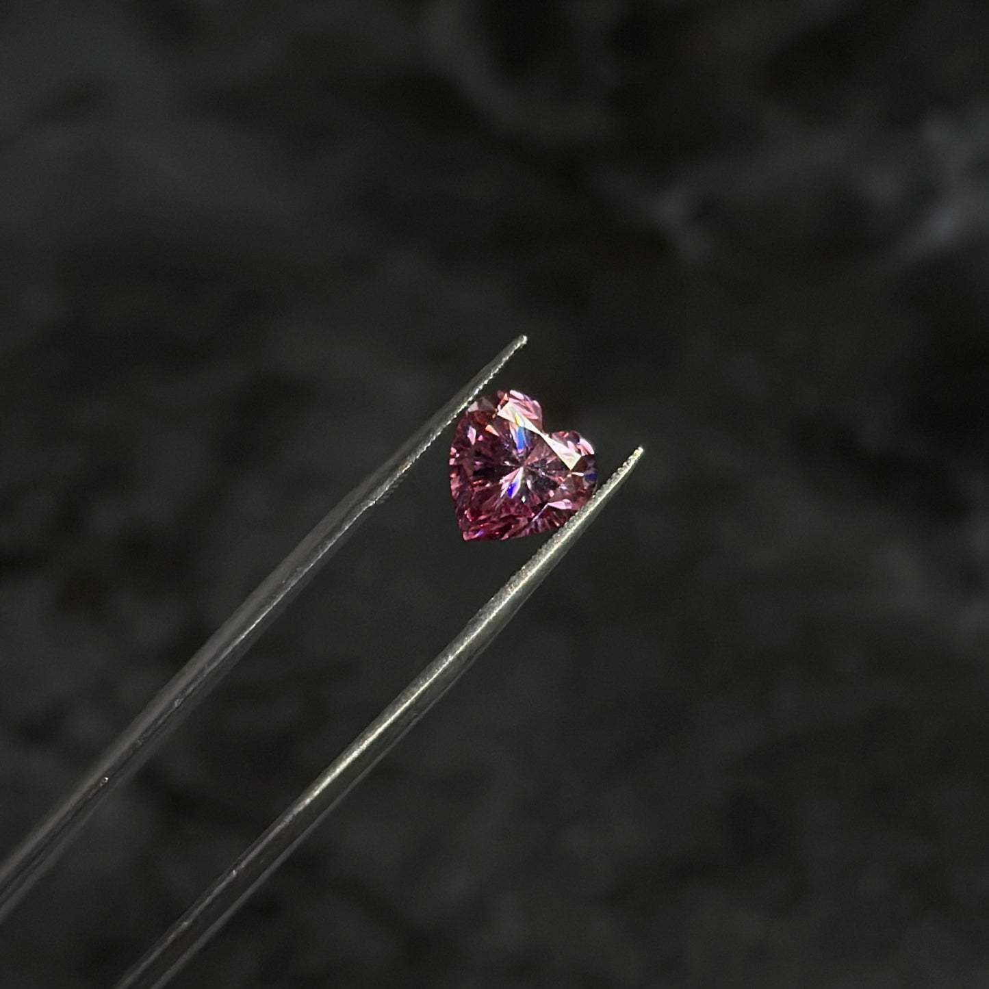 Moissanita Lab / Corazón Pink / 8mm x 8mm / 2cts