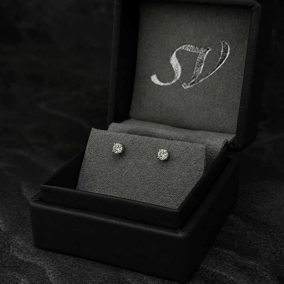 Exclusive Polka Dots / Lab Moissanites / 925 Silver