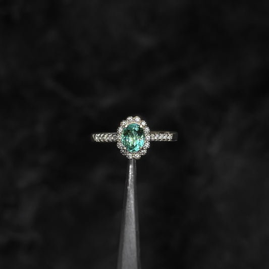 Anillo de Lujo #7 / Esmeralda Colombiana / Plata 925