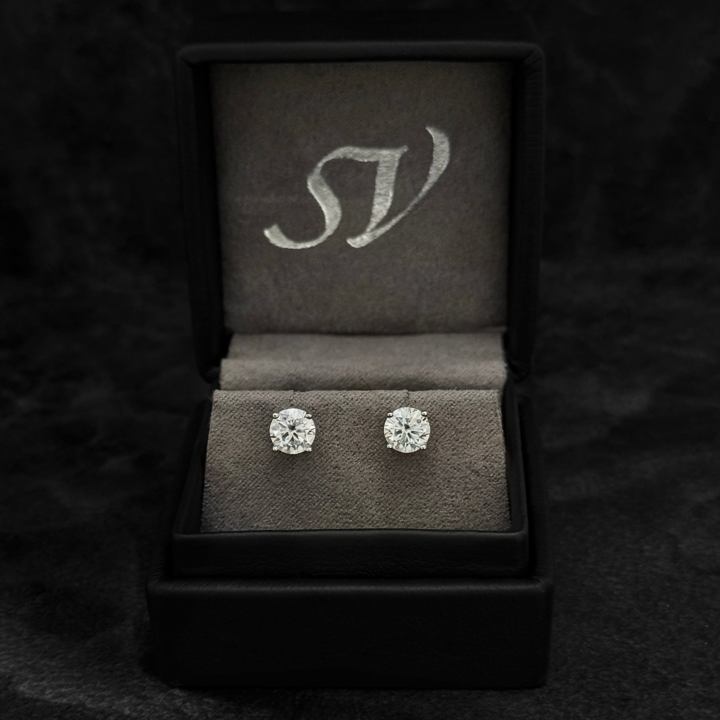 Exclusive Polka Dots / Lab Moissanites / 925 Silver