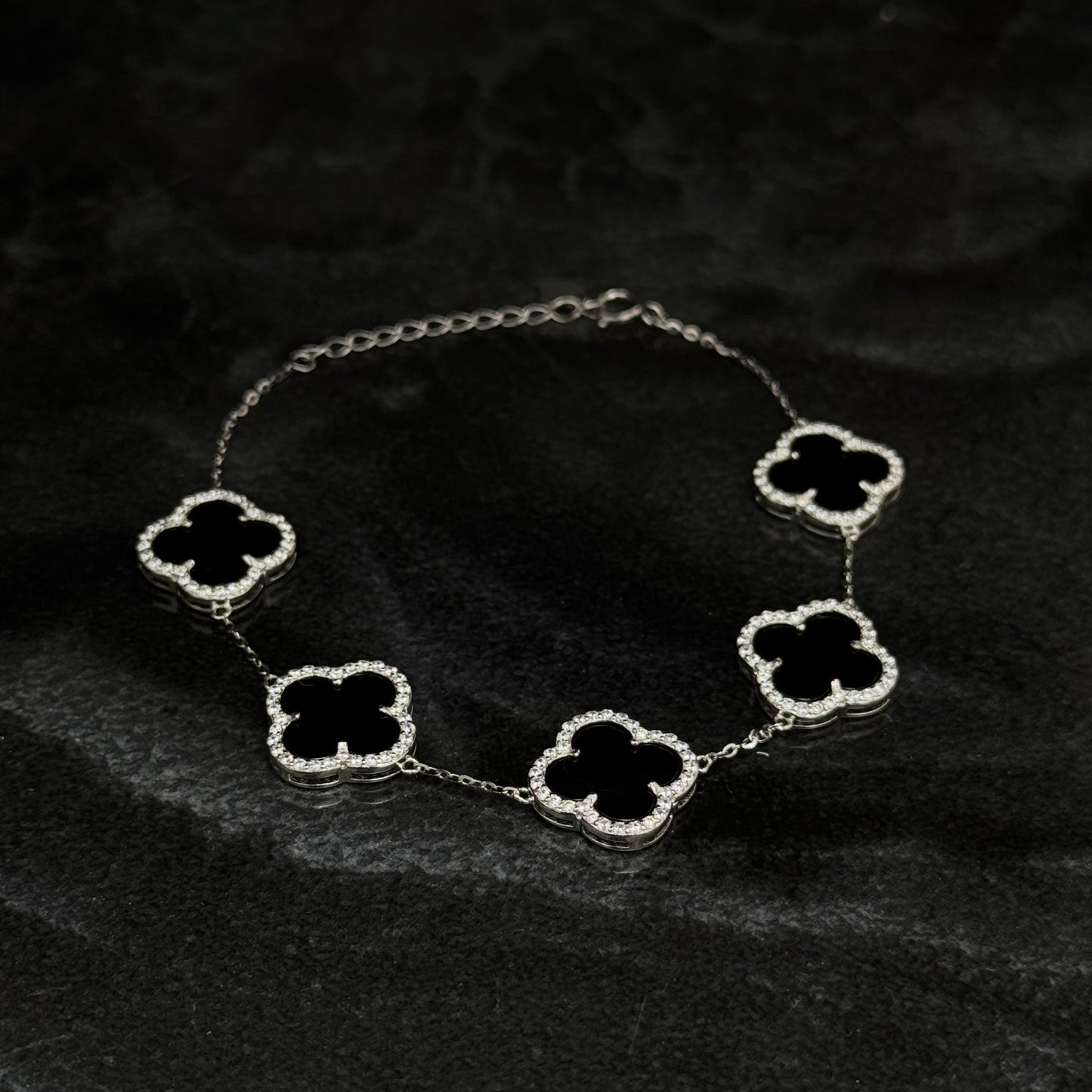 Pulso Lucky Clover / Exclusivo Black / Plata 925