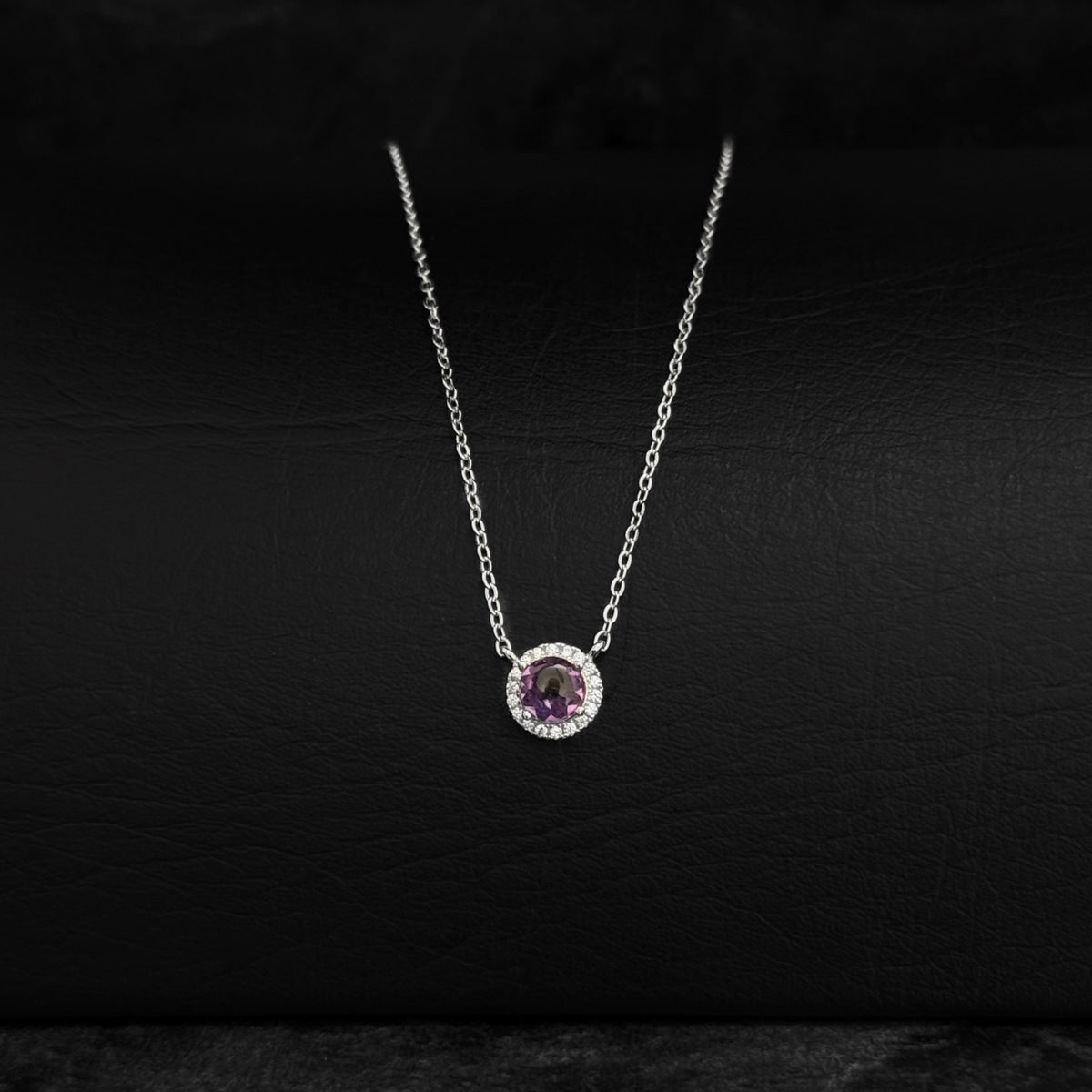 Cadena Veneciana & Dije Amatista / Plata 925