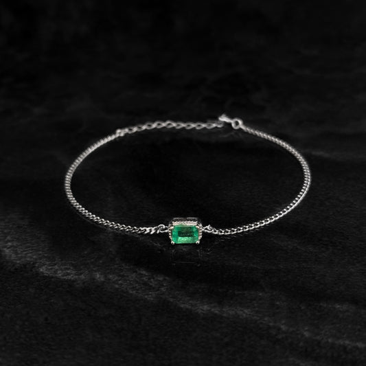 Pulsera Exclusiva / Esmeralda Colombiana / Plata 925