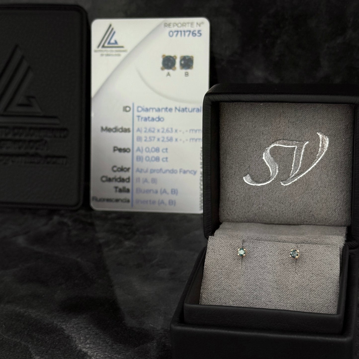 Topos de Lujo / Diamantes Azules Certificados / Oro 18K