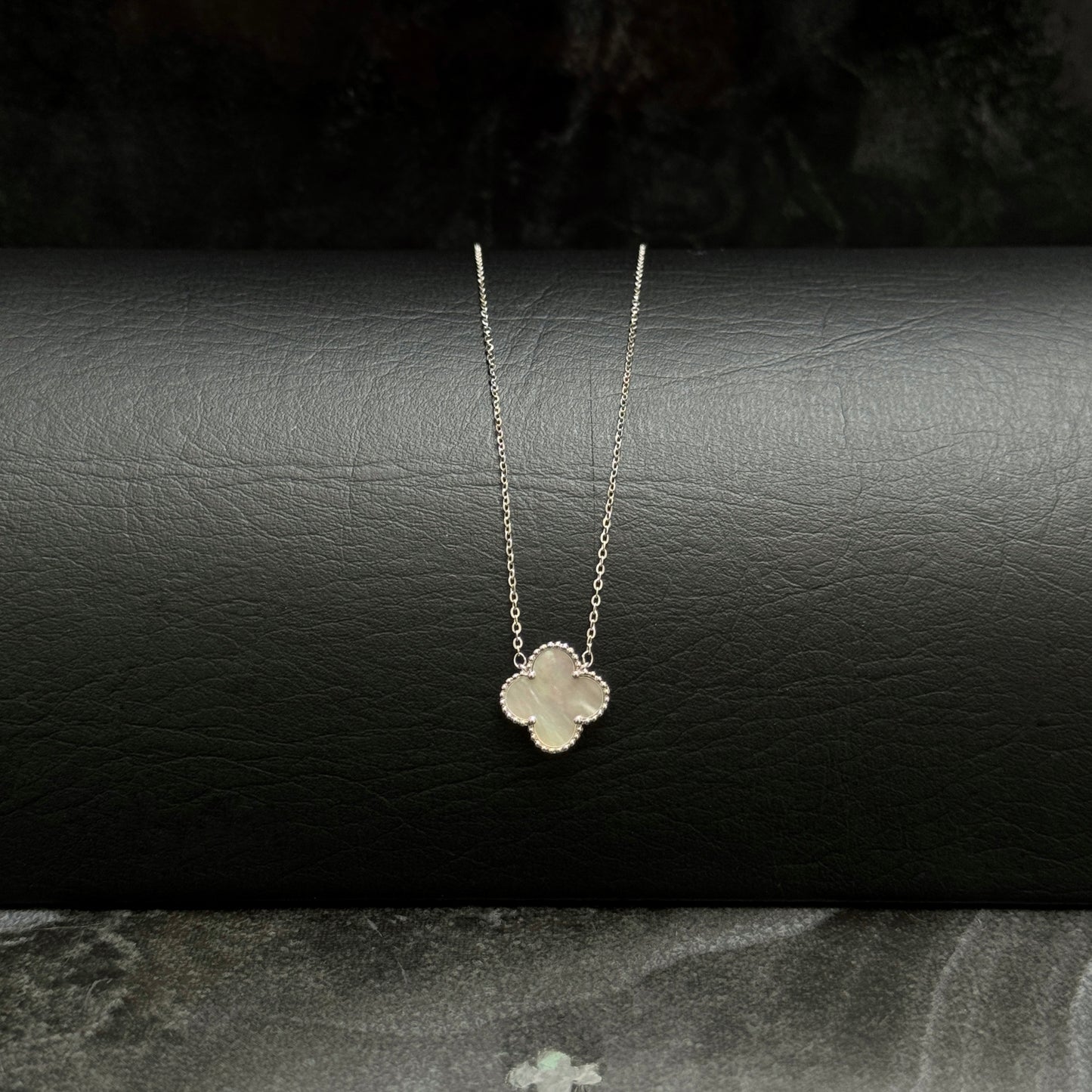 Cadena Lucky Clover White / Plata 925