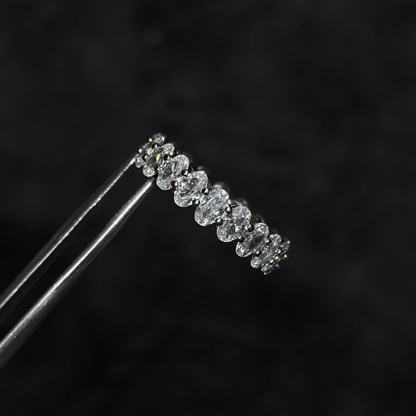 Anillo Sin Fin / Oval Cut / Moissanitas / Bajo Fabricación / Plata 925