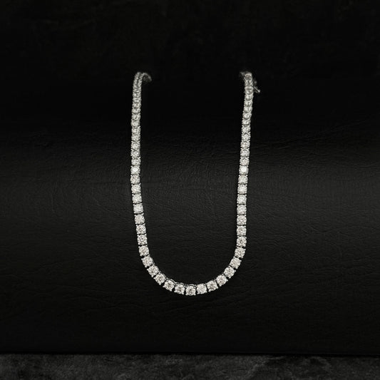 Cadena Tenis 3mm / Moissanitas / Plata 925